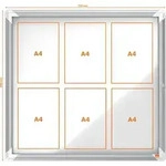 nobo Schaukasten Premium Plus, Metall-R&uuml;ckwand, 6 x DIN A4