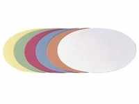 Franken Moderationskarte farbig sortiert oval 11 cm x 19 cm 500 St.