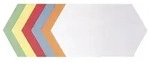 Franken GmbH FRANKEN - Moderationskarte - Wabe - 16.5 x 29.7 cm - wei&szlig;, Gelb, Rot,