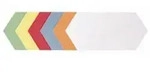 FRANKEN - Moderationskarte - Rhombus - 20.5 x 9.5 cm - wei&szlig;, Gelb, Rot, gr&uuml;n,