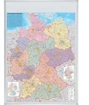 FRANKEN Deutschland Postleitzahlen-Karte, magnethaftend