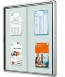 Nobo Schaukasten 1902570 97,2x100x 5,4cm innen 12 x DIN A4 wei&szlig;/silber