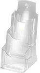 SIGEL Tischprospekthalter LH133 f&uuml;r DIN lang 3F&auml;cher Arcyl glasklar