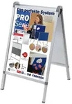 Franken Kundenstopper Design BS1309 f&uuml;r A1 65,2x110x76cm silber