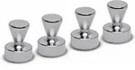 4 MAUL Kegelmagnete silber &Oslash; 2,0 x 2,3 cm