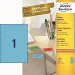 Etiketten 210x297mm blau VE=100 St&uuml;ck