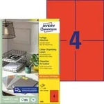 Avery-Zweckform 3456 Universal-Etiketten 105 x 48 mm Papier Rot 400 St. Permanent