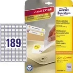 Avery Zweckform Etikett L4731REV-25 25,4x10mm wei&szlig; 4.725 St./Pack.