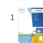 Herma 4631 Universal-Etiketten 210 x 297mm Papier Wei&szlig; 200 St. Permanent haftend