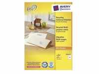Avery QuickPEEL Recycled Labels LR3475 - 36 x 70 mm 2400 Etikett(en) (100 Bogen x 24)