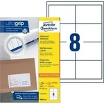 Universal-Etiketten ultragrip 97x67,7 mm VE=1.760 Etiketten / 220 Bogen wei&szlig;
