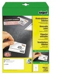 Etiketten Inkjet/Laser Kopier 96x50,8mm abl&ouml;sbar VE=250 St&uuml;ck (25 Blatt) wei&szlig;