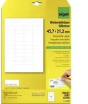 Sigel LA204 Universal-Etiketten 45.7 x 21.2mm Papier Wei&szlig; 1200 St. Wiederabl&ouml;sbar