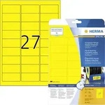 Signal-Etiketten 63,5x29,6 mm gelb stark haftend Folie matt wetterfest 675 St&uuml;ck