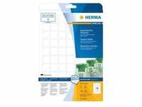HERMA - Papier - matt - selbstklebend, entfernbarer Klebstoff - weiß - 24 x 24 mm