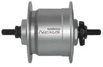 SHIMANO Vorderrad-Nabendynamo DHC3000 100mm, 36 Loch, Vollachse, silber