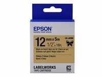 Epson LabelWorks LK-4KBK - Schwarz auf Gold - Rolle (1,2 cm x 5 m)