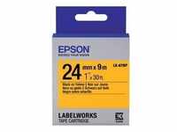 Epson LabelWorks LK-6YBP - Schwarz auf Gelb - Rolle (2,4 cm x 9 m)