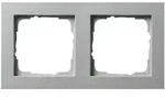GIRA 2fach Rahmen E2, Standard 55, System 55 Aluminium 0212 25 1 St.
