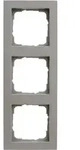 GIRA 3fach Rahmen E2, Standard 55, System 55 Aluminium 0213 25