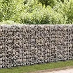 vidaXL Steinkorb Gabione mit Deckeln Verzinkter Draht 100&times;100&times;30 cm
