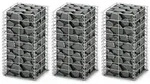 vidaXL Gabionen-Set 3-tlg. Verzinkter Draht 25&times;25&times;50 cm