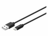 goobay - Lightning-Kabel - Lightning männlich zu USB männlich - 50 cm - Schwarz -