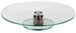 LEONARDO 044064 Turn Tortenplatte mit Edelstahlfu&szlig;, drehbar, &Oslash; 33 x 5,5 cm, silber