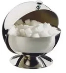 APS Zuckerkugel mit Rolldeckel, aus Edelstahl