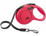 FLEXI Rollleine New CLASSIC Gurt - 3m, bis 12kg - Rot