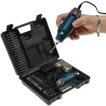 "ChiliTec 22131 Mini-Bohrmaschine "Drill-Power V2" 12V= 12.000UpM, 63-teilig,...