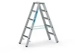Stufen-Stehleiter R13step B 2x5 Stufen L.1,42m Arbeits-H.2,8m G.8,4kg Zarges