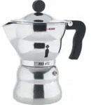 Alessi Moka, Mokka-Kanne, Aluminium, Aluminium, 104 mm, 206 mm
