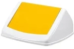 DURABLE Abfalleimer DURABIN FLIP VEH2012035 36,6x74,7x32cm wei&szlig;/gelb