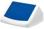 DURABLE Abfalleimer DURABIN FLIP VEH2012036 36,6x74,7x32cm wei&szlig;/blau