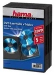 Hama DVD Triple Box - DVD Jewel Case - Kapazit&auml;t: 3 DVD - Schwarz (Packung mit 5)