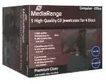 MediaRange Retail pack 4er CD-Jewelcase - Beh&auml;lter CD-Aufbewahrung - Kapazit&auml;t: 4