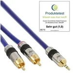 InLine&reg; Cinch/Klinke Kabel, PREMIUM, 2x Cinch Stecker an 3,5mm Klinke, 10m Kabel