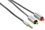 Hama 00080865 Klinke / Cinch Audio Anschlusskabel [1x Klinkenstecker 3.5mm - 2x