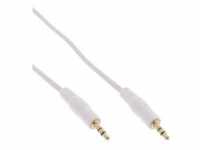 InLine® Klinke Kabel, 3,5mm Stecker / Stecker, Stereo, weiß / gold, 10m Kabel...