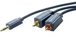 clicktronic 70465 Klinke / Cinch Audio Anschlusskabel [1x Klinkenstecker 3.5 mm - 2x