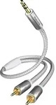 Inakustik 004100015 Cinch / Klinke Audio Anschlusskabel [2x Cinch-Stecker - 1x