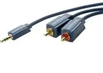 clicktronic 70468 Klinke / Cinch Audio Anschlusskabel [1x Klinkenstecker 3.5 mm - 2x