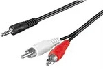 Goobay Audio Adapterkabel AUX, 3,5 mm Klinke zu Stereo Cinch-Stecker Klinke 3,5 mm