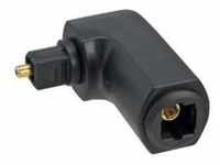 InLine® OPTO Audio Adapter, Toslink Buchse / Stecker, 90° gewinkelt Adapter /