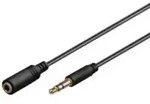 Goobay Kopfh&ouml;rer- und Audio- Verl&auml;ngerungskabel AUX, 3,5 mm 3-pol, slim Klinke 3,5