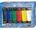 KREUL Acrylfarbe el Greco, 75 ml, 6er-Set