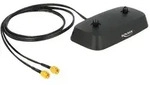 Delock Antennen LTE MIMO Standfu&szlig; 2x SMA Buchse 1m schwarz