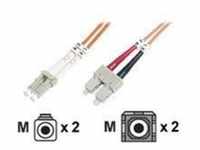 Cable P Fiber LC/SC MM 50/125μ 1m OM2, orange, polybag