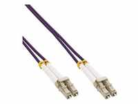 InLine® LWL Duplex Kabel, LC/LC, 50/125μm, OM4, 1m Kabel Patchkabel LWL LC/LC